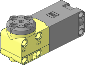 Electric Powered Up Medium Angular Motor with Light Bluish Grey Back and Hub Pattern