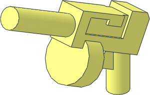 Minifig Machine Gun with Drum Magazine