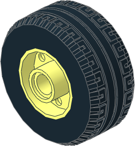 Wheel Rim 14 x 18 with Holes on Both Sides with Tyre 14/ 54 x 15 VR