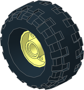 Wheel Rim 14 x 18 with Holes on Both Sides with Tyre 18/ 56 x 17 Off-Road with Offset Centre