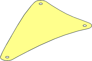 Sheet Fabric 15 x 22 Triangular with Three Holes