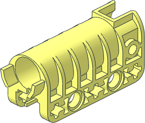 ~Technic Competition Cannon with Flat Bottom Body with Truncated Groove