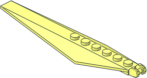 Hinge Plate  1 x 12 with Angled Sides and Tapered Ends