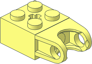 Brick  2 x  2 with Ball Socket Type 1 and Axlehole