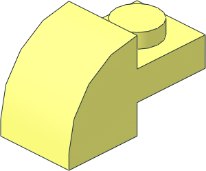 Brick  2 x  1 x  1 with Curved Top