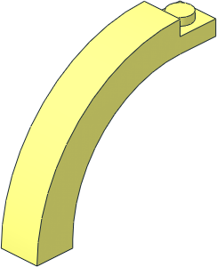 Arch 1 x 5 x 3.333 with Curved Top and Two Studs