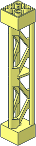 Support  2 x  2 x 10 Girder Triangular with Axlehole
