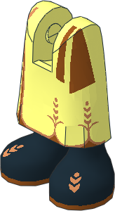 Figure Friends Legs with Skirt with Ankles with Black Boots and Metallic Copper Corn Pattern