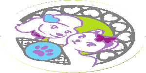 Sticker  2.9 x  2.9 Round with Dog, Cat and Paw Print