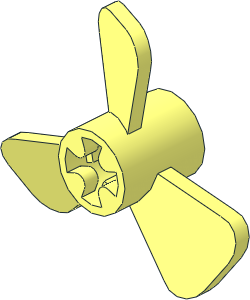 Propeller  3 Blade  3.5 Diameter with Axlehole