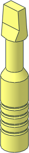 Minifig Tool Screwdriver with Wide Head and 3-Rib Handle