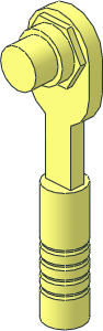Minifig Tool Socket Wrench with Ratchet and 3-Rib Handle