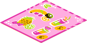 Sticker  3.8 x  3.4 with Fruits, Drinks and Prices