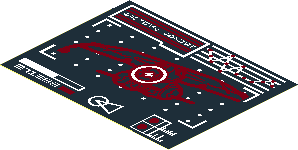 Sticker  2.8 x  3.7 with Droid Gunship and Target Screen