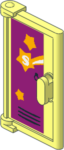 Door  1 x  2 x  3 with School Locker with Two Orange Stars and Shooting Star with "S" Sticker