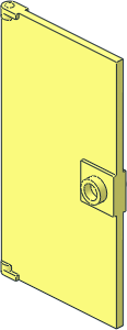 Door  1 x  4 x  6 Smooth with Square Handle Plinth