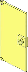 Door  1 x  4 x  6 Smooth with Chamfered Handle Plinth