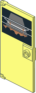 Door  1 x  4 x  6 Smooth with Chamfered Handle Plinth with Boxing Ring Poster Sticker