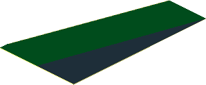 Sticker  3.6 x  2 with Dark Green Stripe Left on Black Background
