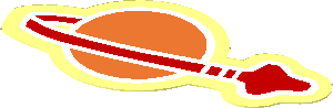 Sticker  1.4 x  2.6 with Classic Space Logo