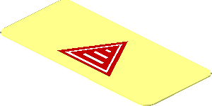 Sticker  0.8 x  1.7 with Red Triangle