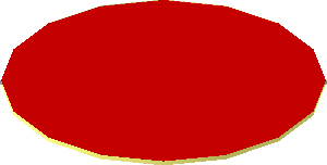 Sticker  0.9 x  0.9 Round with Red Surface