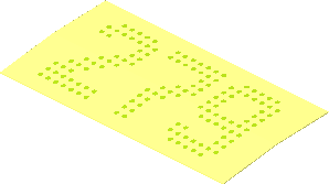 Sticker  1.8 x  3.8 with Lime Dot Matrix Display "279" (Formed)