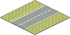 Baseplate 32 x 32 Road 8-Stud Straight with Road Pattern