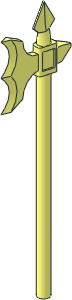 Minifig Polearm Halberd