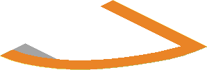 Sticker 3.6 x 3.0 Circle Section Left Rear Orange Border, Light Bluish Grey, White Lines