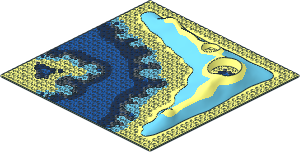 Baseplate 32 x 32 with Craters with Studs Underwater Pattern