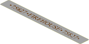 Sticker  0.9 x  7.9 Grey with "75827 FIREHOUSE 75827"