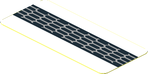 Sticker  0.8 x  1.8 with Black and Grey Hexagons on White Background
