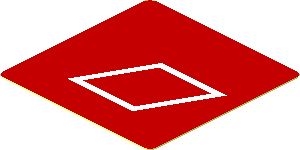 Sticker  1.8 x  1.8 with White Audi Sport Logo on Red Background