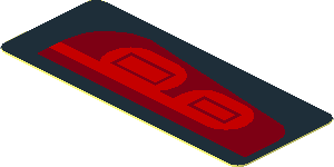 Sticker  0.8 x  1.9 with Red Taillamp on Black Background Right