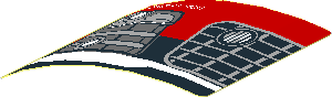 Sticker  1.8 x  3 with Headlamp and Front Bumper on Black Background Right (Formed)
