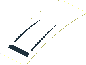 Sticker  1.9 x  0.8 with Black Airscoope on White Background (Formed)