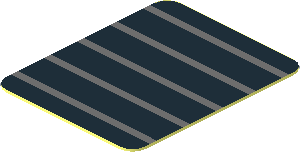 Sticker  1 x  0.8 with  5 Dark Grey Stripes on Black Background
