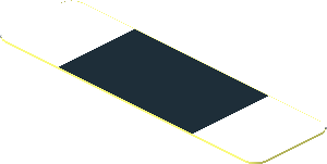 Sticker  0.5 x  1.8 with Black Stripe on White Background