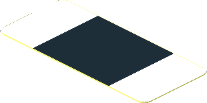 Sticker  0.8 x  1.8 with Black Stripe on White Background