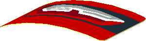 Sticker  0.8 x  1.9 with Taillamp on Red Background Right (Formed) (Needs work)