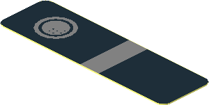Sticker  0.5 x  1.8 with Fog Light and Silver Stripe on Black Background Left
