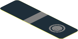 Sticker  0.5 x  1.8 with Fog Light and Silver Stripe on Black Background Right