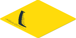 Sticker  1.8 x  1.8 with Black Air Vents on Yellow Background Right