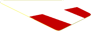 Sticker  1.0 x  1.8 with Red Trapezoids on White Background Left