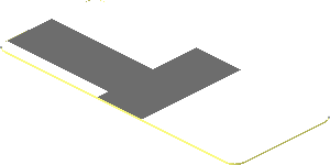 Sticker  0.8 x  1.9 with Dark Grey Lines on White Background Front Right
