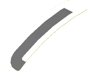 Sticker  0.8 x  3.0 with Dark Grey Lines on White Background Right (Formed)