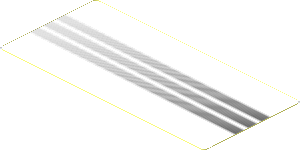 Sticker  1.8 x  3.8 with Black Halftone Stripes on White Background (Needs Work)