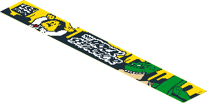 Sticker  1.0 x  7.7 with "THE BRICK SEPARATOR" Movie Poster Pattern