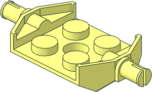 Plate  2 x  2 with 2 Wheel Pins Extended without Wishbones